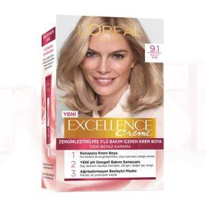 کیت رنگ موی لورآل مدل Excellence شماره 9.1